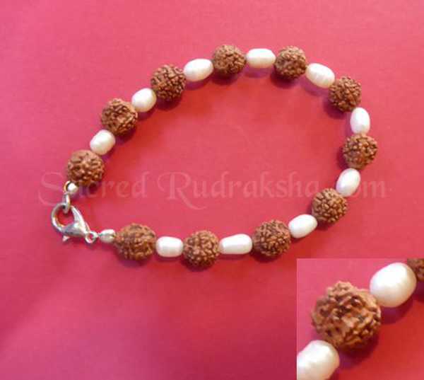Pearl Rudraksha bracelet